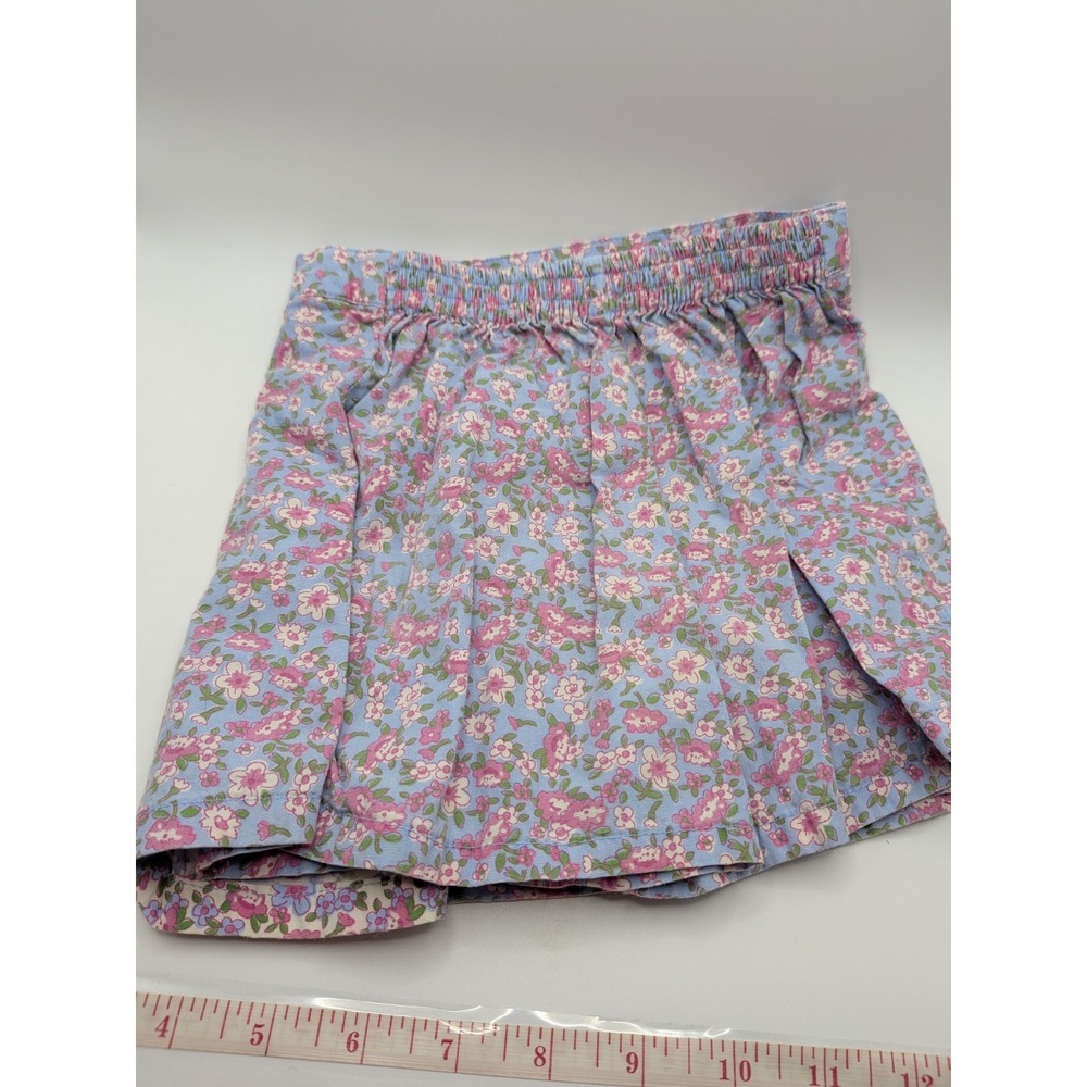 Sz 3T Floral 2 Piece Spring Outfit Vtg 90s Embroidered Shirt Skirt Skort Baby - Picture 9 of 16